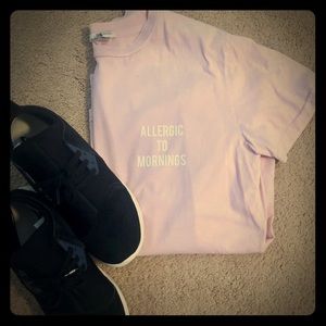 “Allergic to Mornings” T-shirt